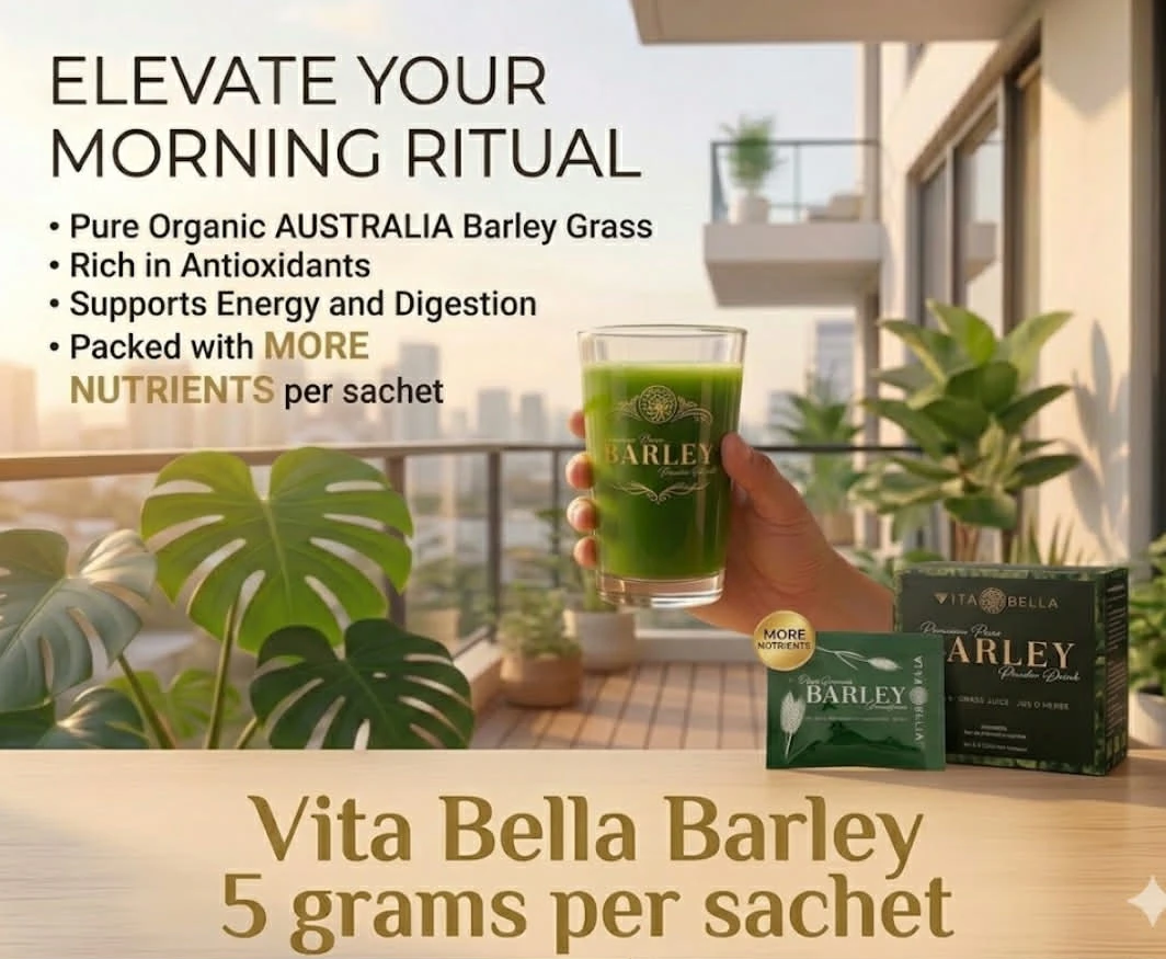 Vita Bella Premium Barley Grass Juice Powder Drink (10 Sachets)