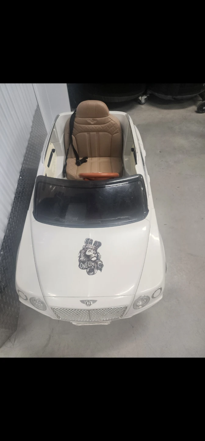 White Bentley Ride-On Car for Kids