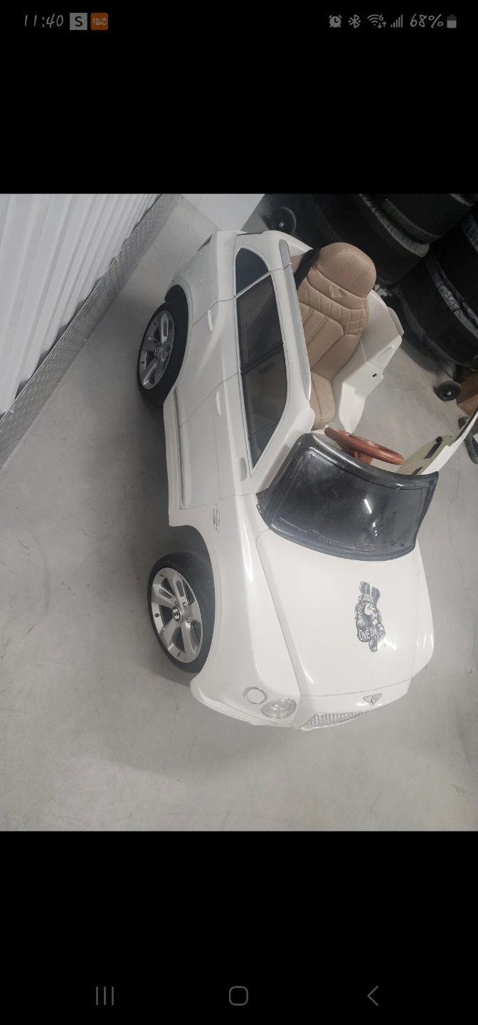 White Bentley Ride-On Car for Kids - photo 3
