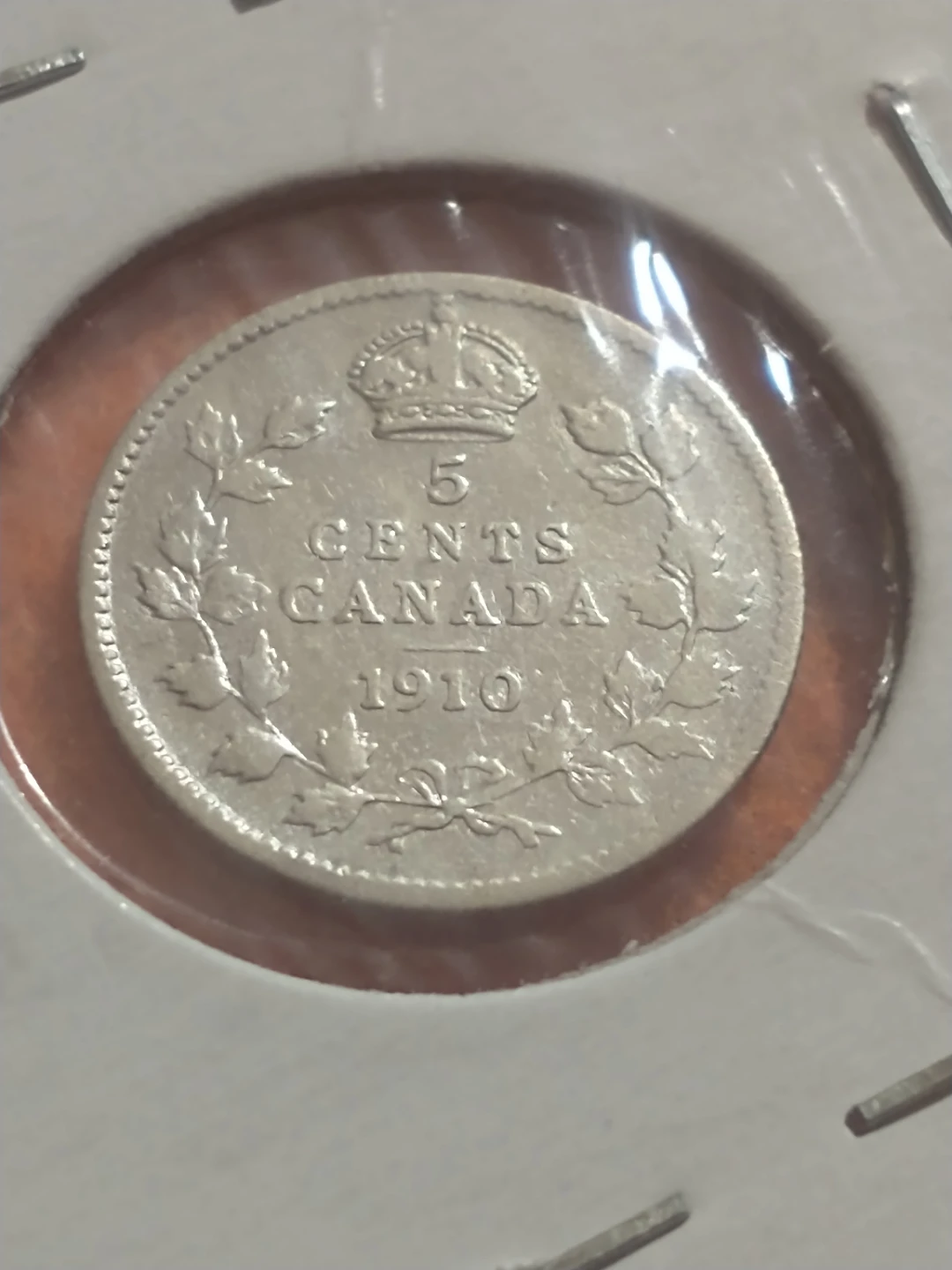 Lovely VF/XF 1910 Canada silver 5 cents Edward VII, KM #13