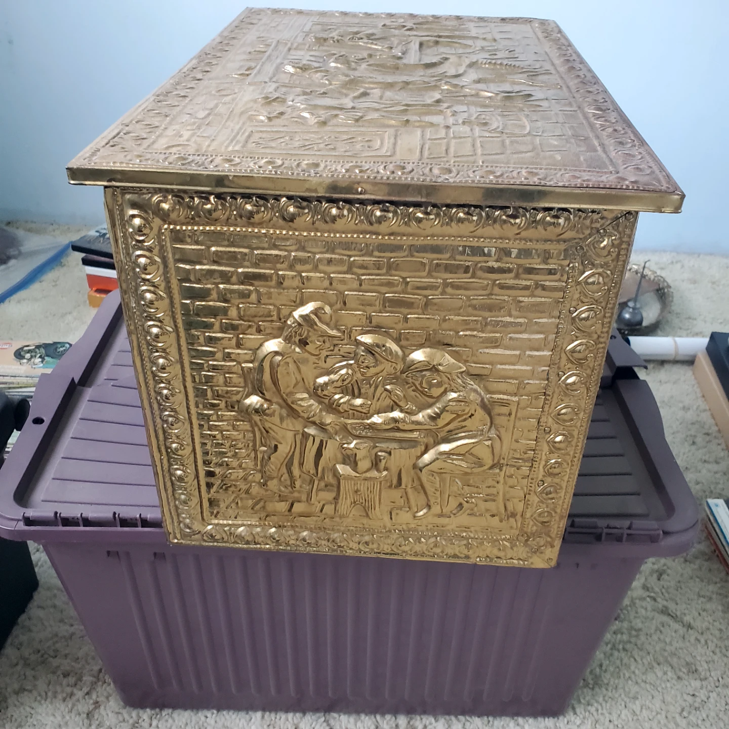 Vintage Brass Decorative Chest - photo 3