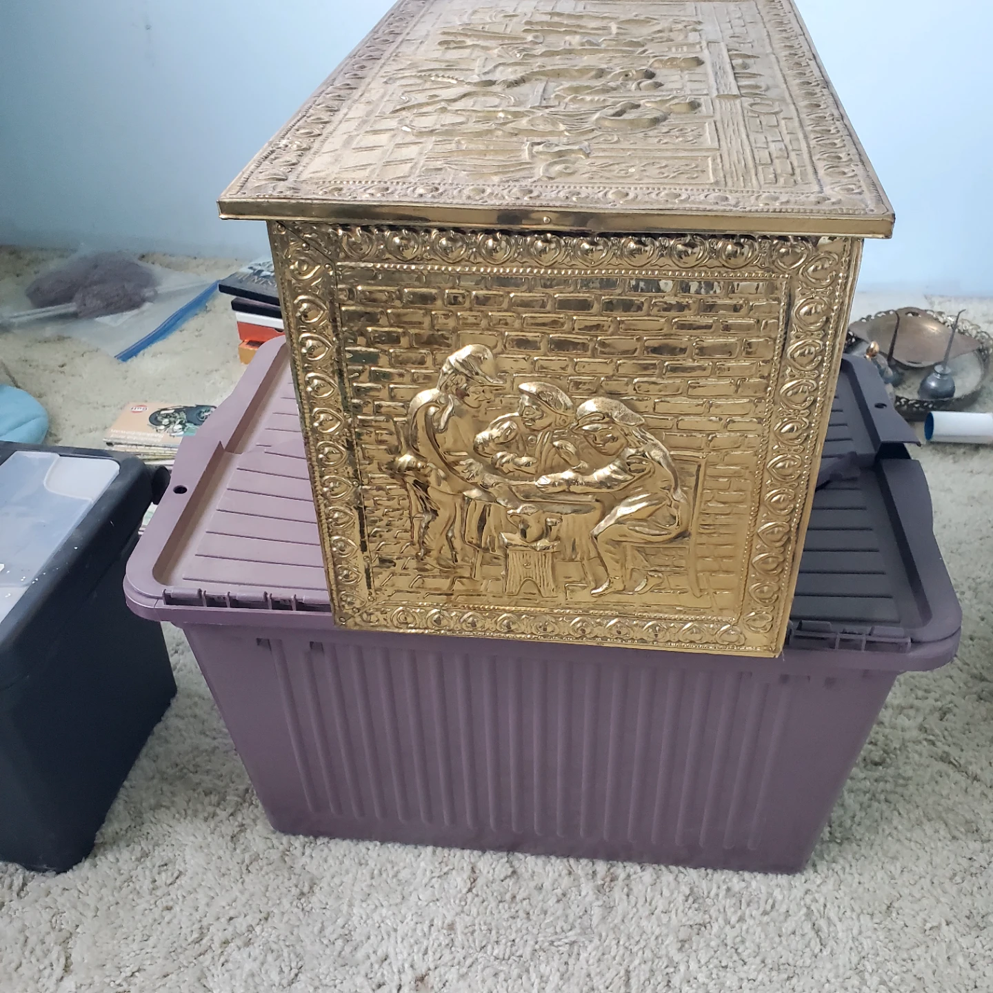 Vintage Brass Decorative Chest - photo 4