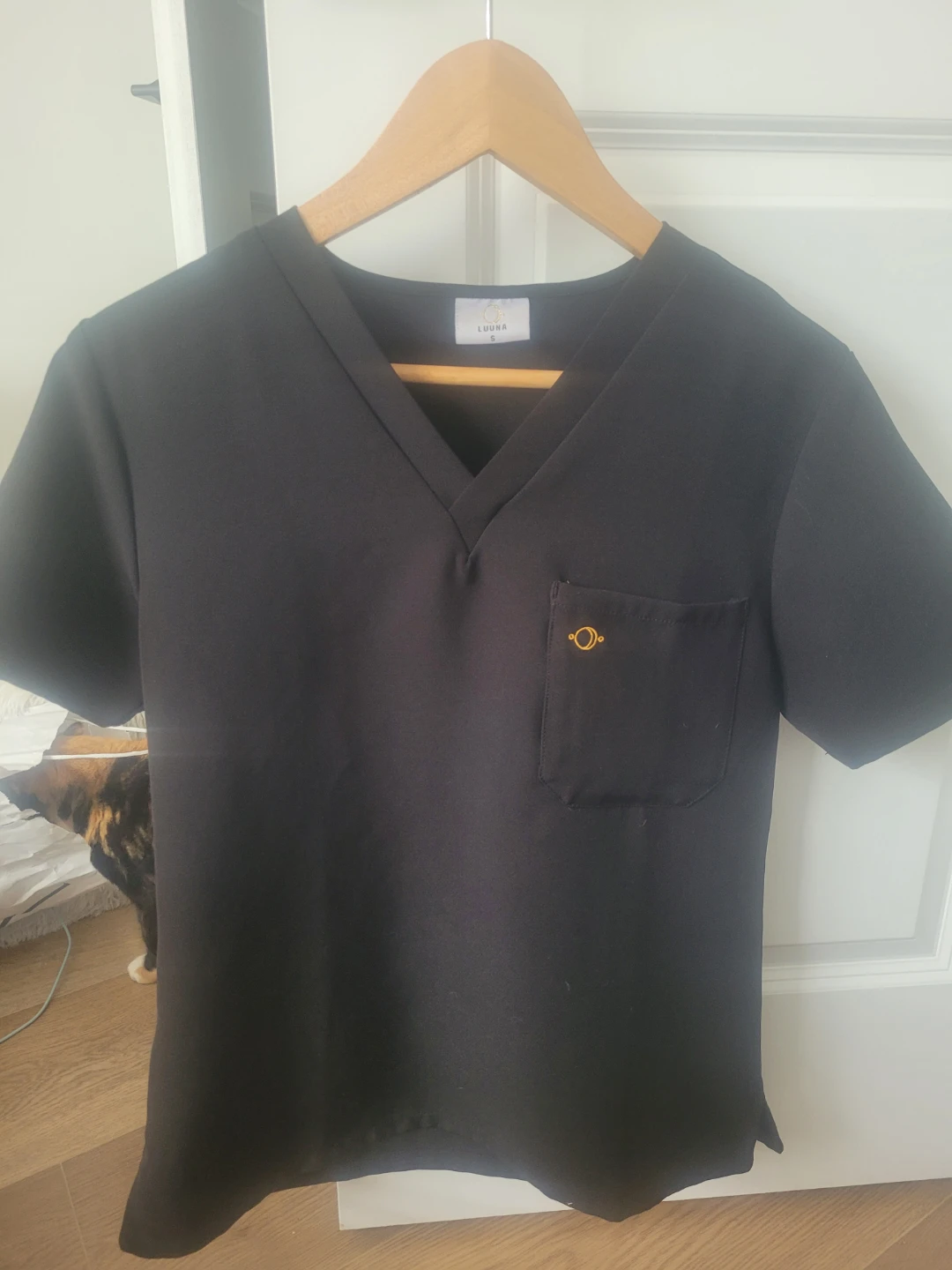 LUUNA Black Scrub Top - Size S