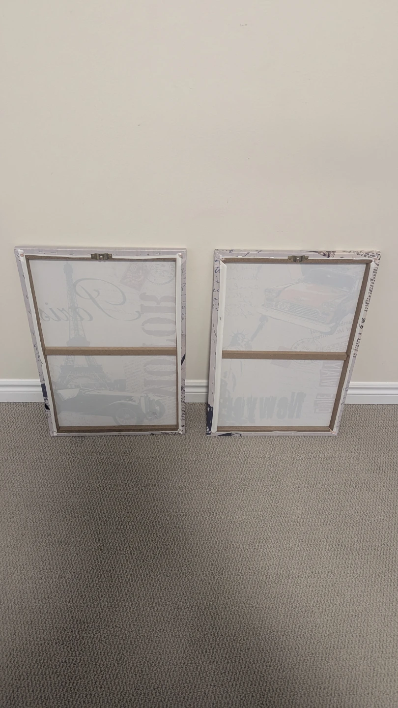 Set of 2 Vintage Paris and New York Canvas - photo 2