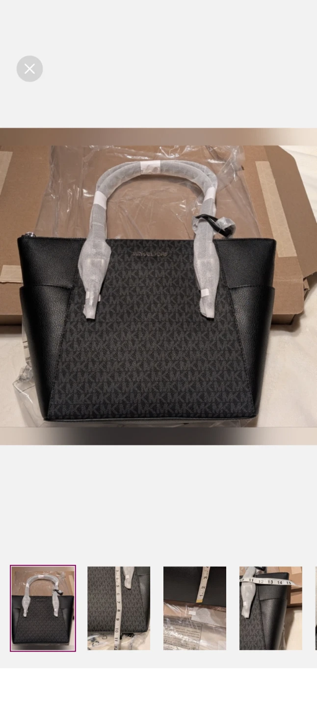 Michael Kors Tote Bag - Black MK Signature NEW
