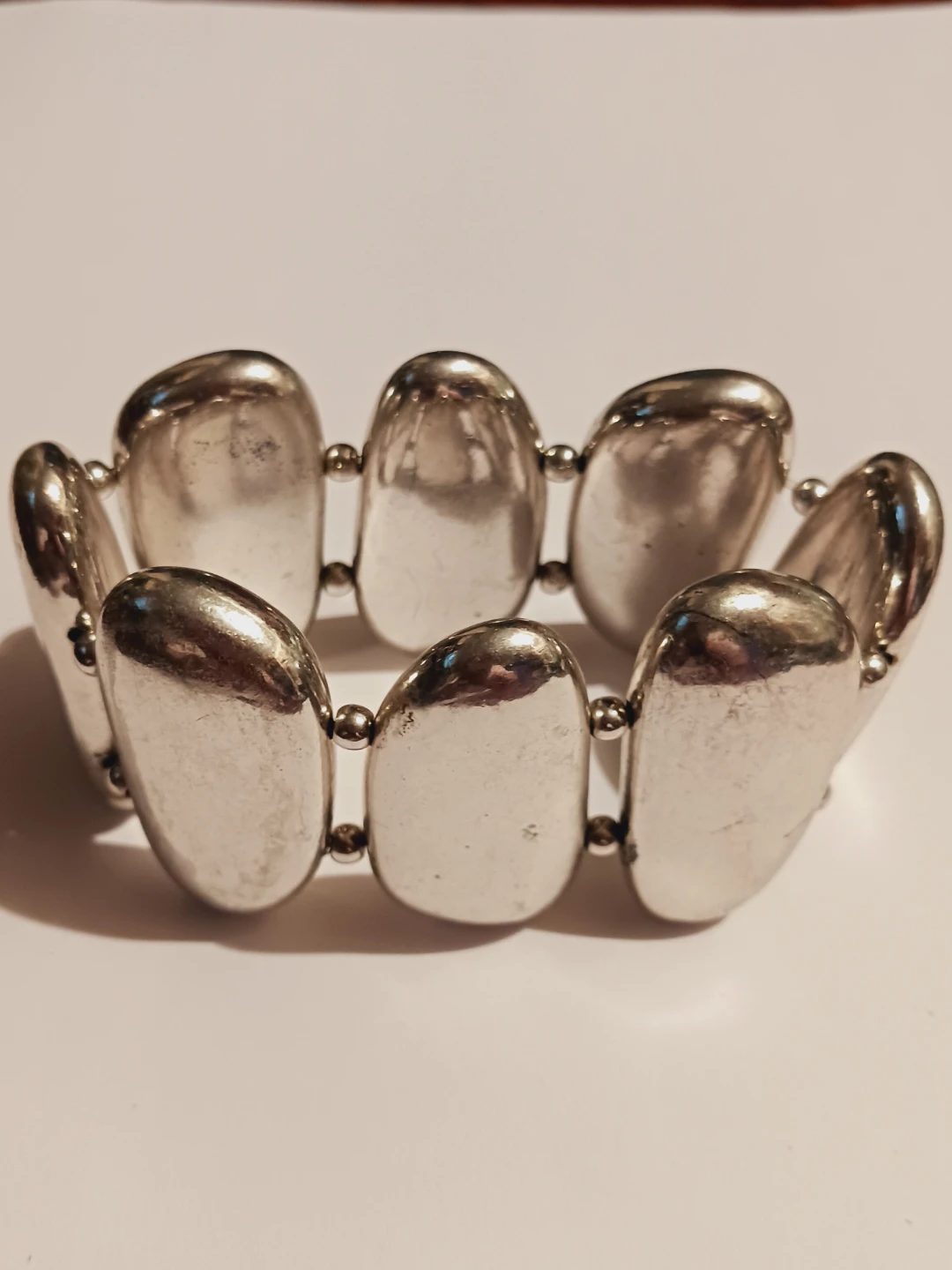 New !! Silver Tone Chunky Bracelet