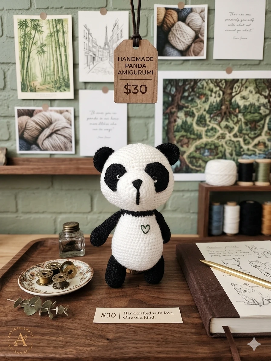 Handmade Panda Amigurumi