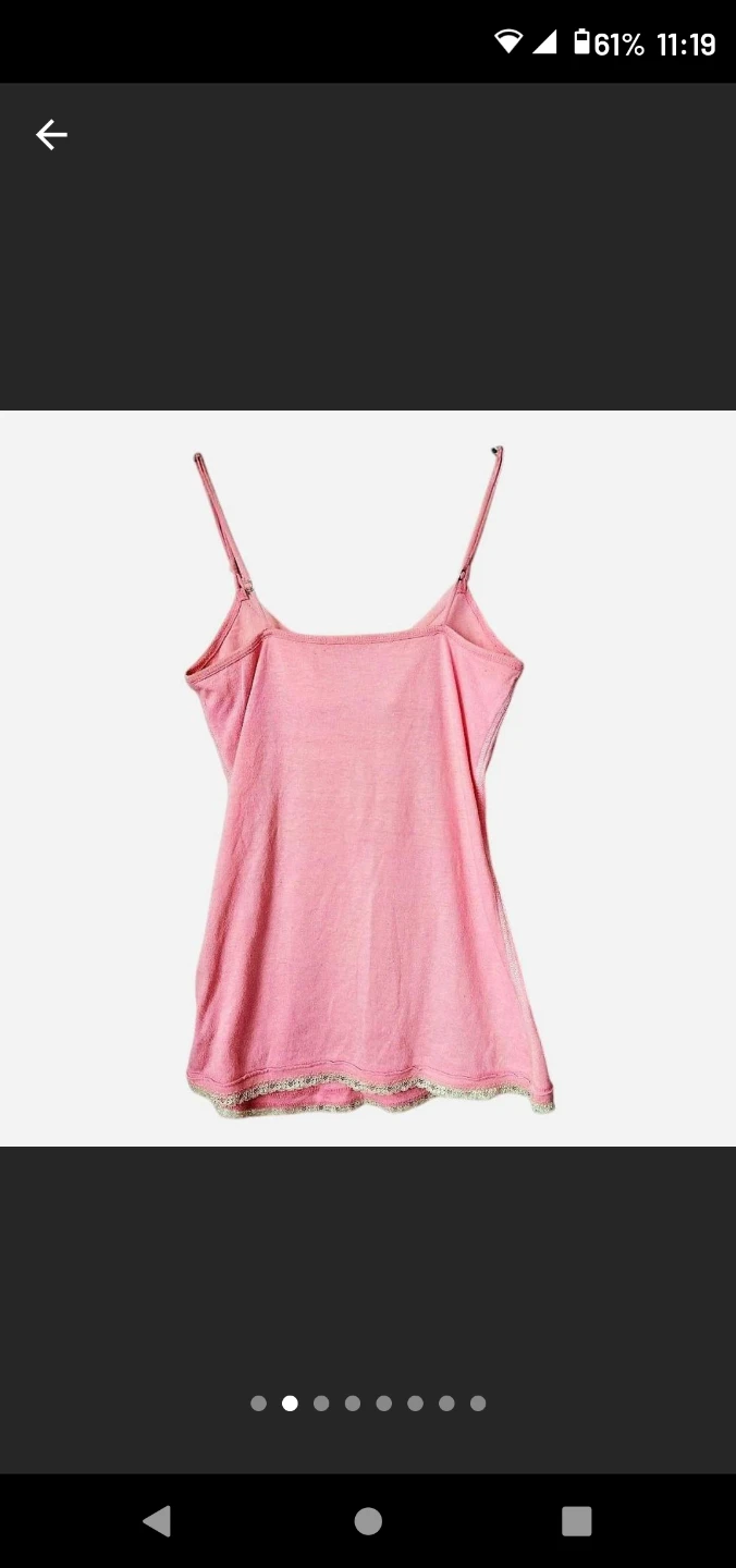 Vintage 90s Hollister Pink and Lace Medium Babydoll Cami/ Tank - photo 2