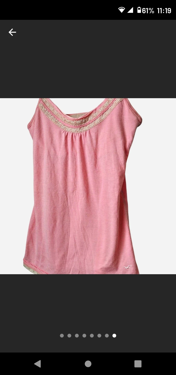 Vintage 90s Hollister Pink and Lace Medium Babydoll Cami/ Tank - photo 5