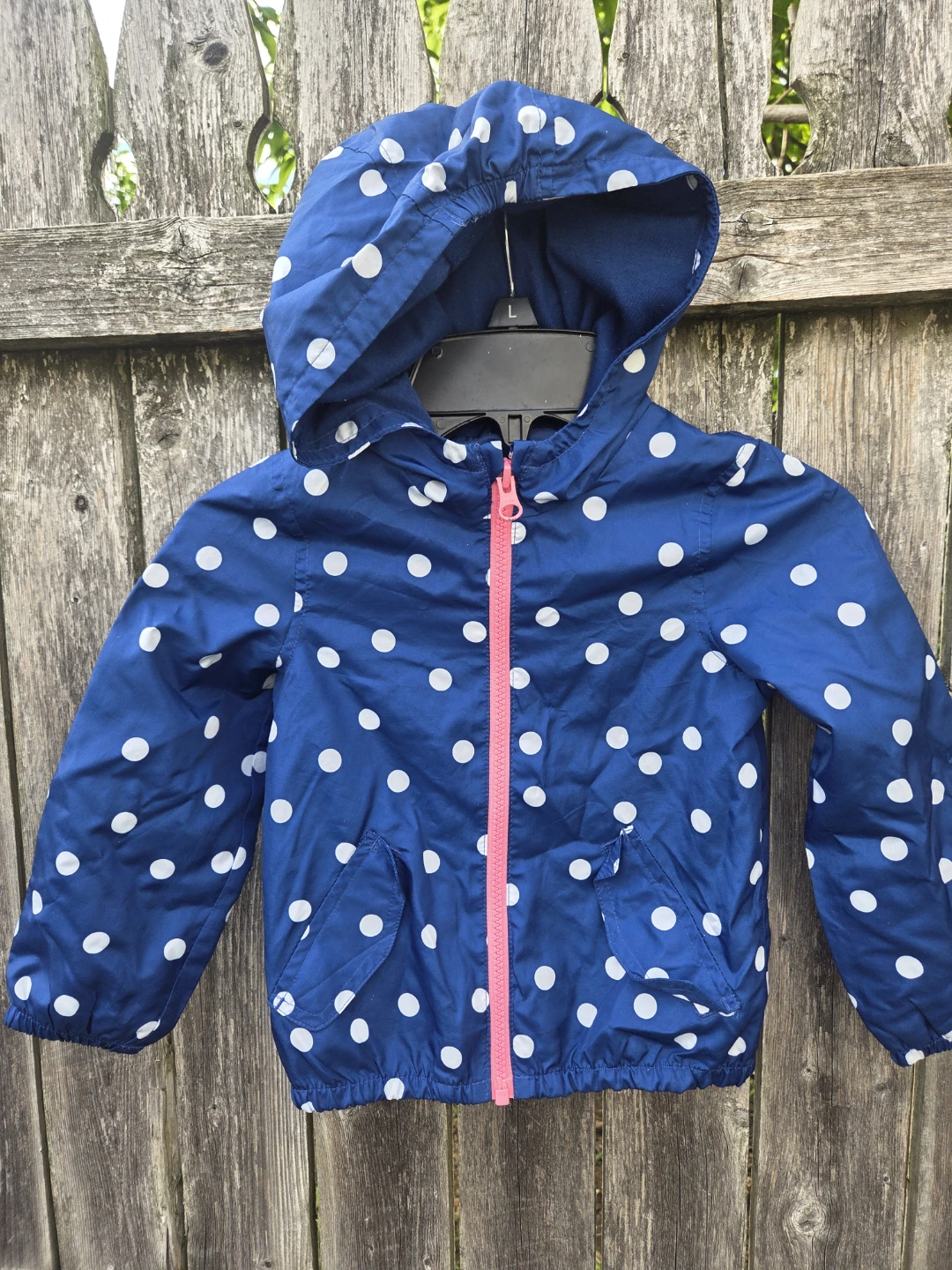 Carter's Blue & White Polka Dot Rain Jacket Size 3T