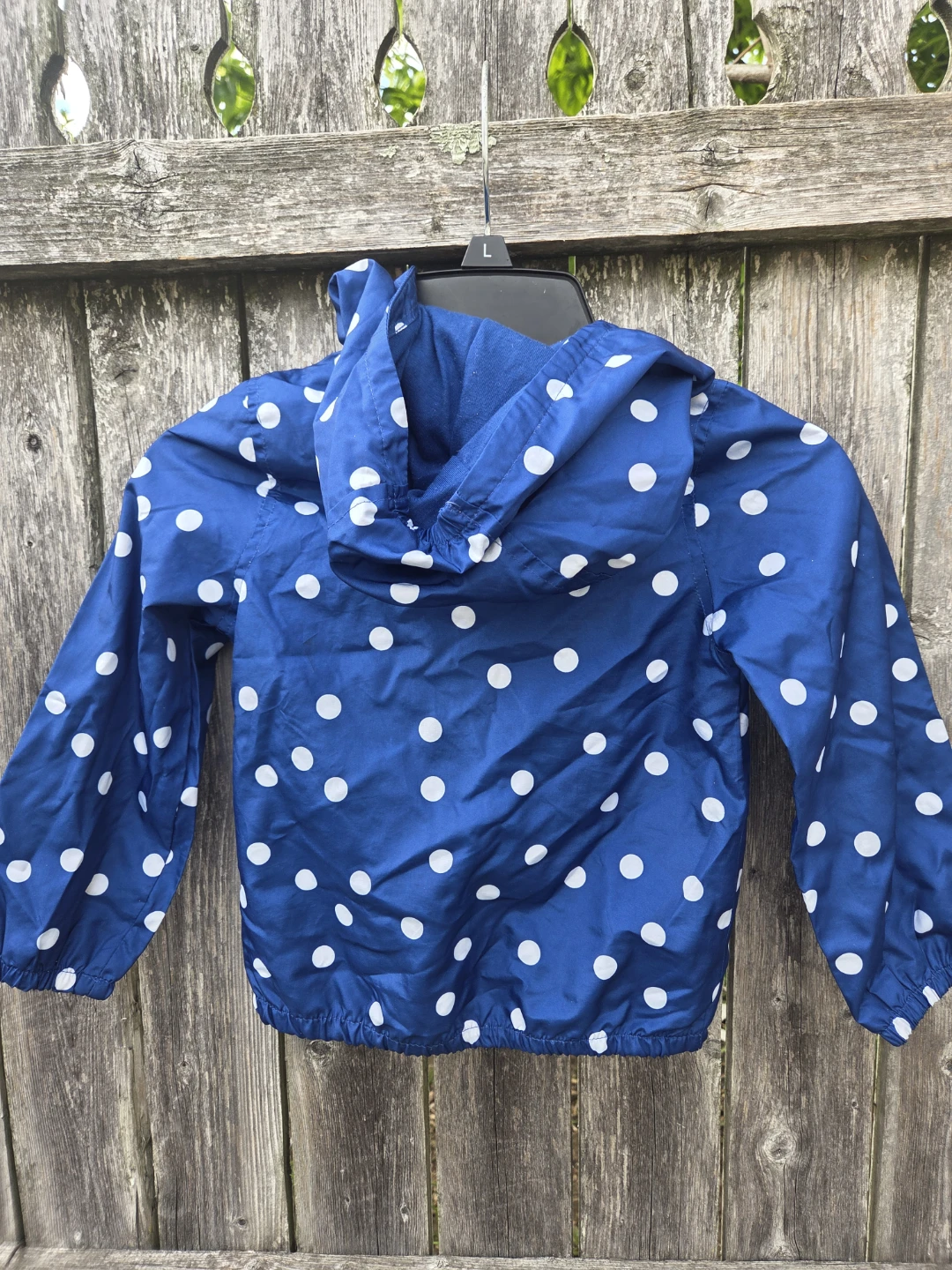 Carter's Blue & White Polka Dot Rain Jacket Size 3T - photo 4