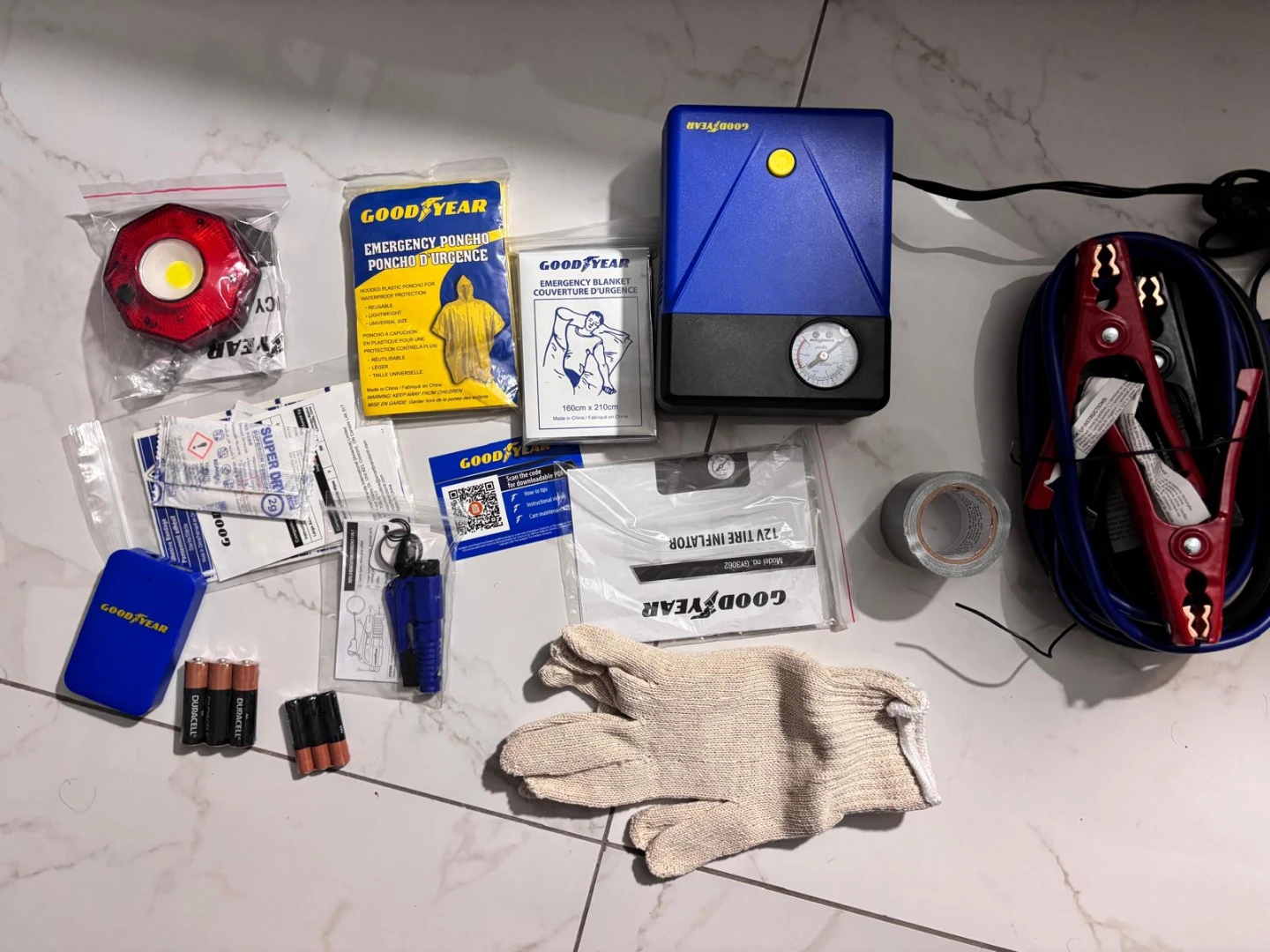 Goodyear Emergency Car Kit with Jumper Cables and Tire Inflator - photo 2