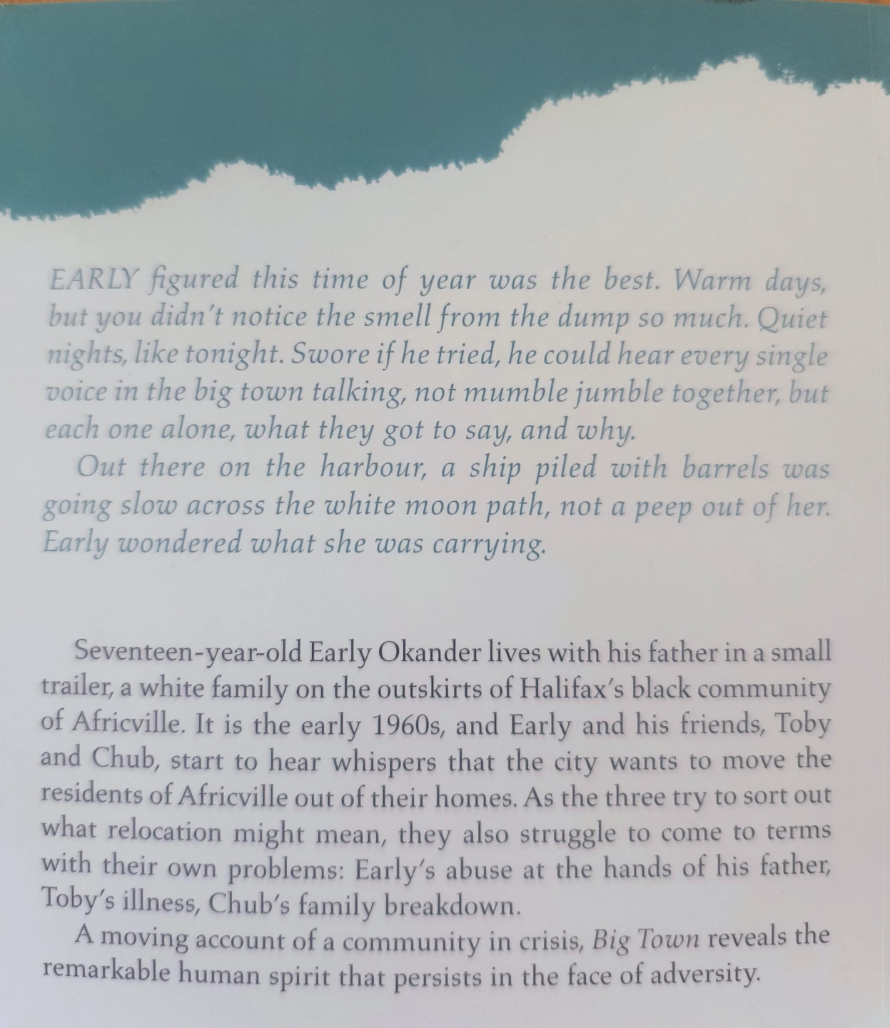 Big Town, a novel of Africville, 2011 - photo 2