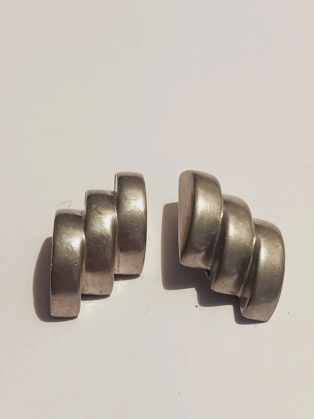 BEN AMUN DESIGNER SIGNED ART DECO Swirl Clip-On Earrings - photo 4