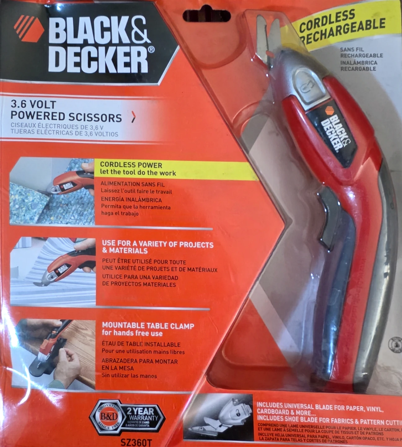 Black & Decker 3.6 Volt Cordless Powered Scissors