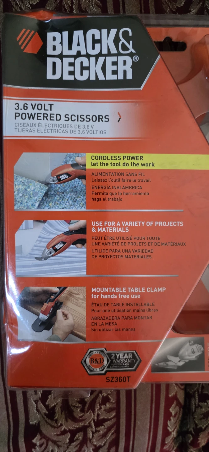 Black & Decker 3.6 Volt Cordless Powered Scissors - photo 3