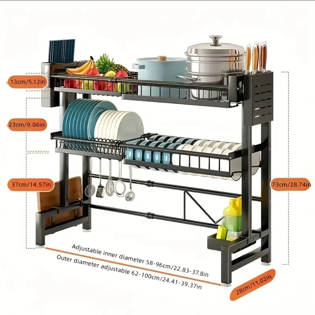 Brand new in box- 2-Tier Over-Sink Dish Drying Rack - photo 2