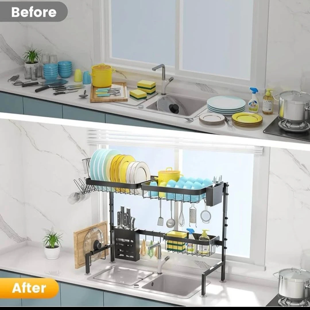 Adjustable Over-the-Sink Dish Rack