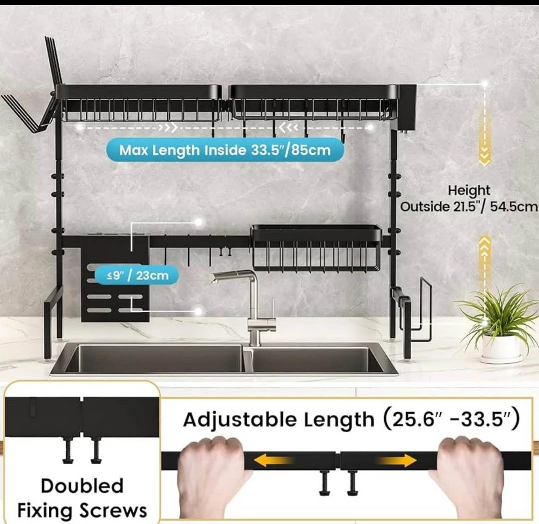 Adjustable Over-the-Sink Dish Rack - photo 3