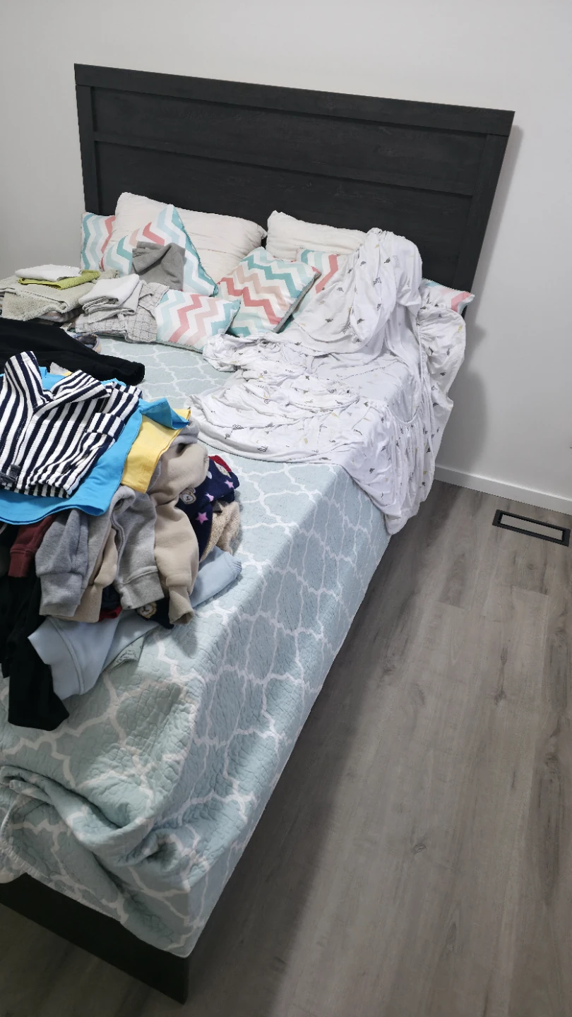Queen Bed for sale with bed box and twin size mattress - photo 3