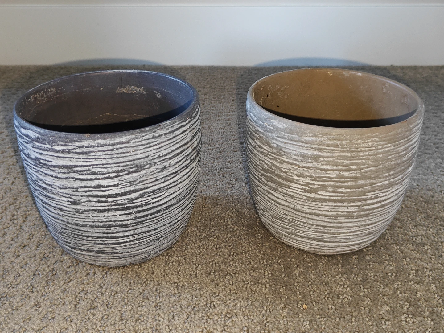 5" Rustic Plant Pot Ceramic Planters - Textured - Set of 2 - photo 4