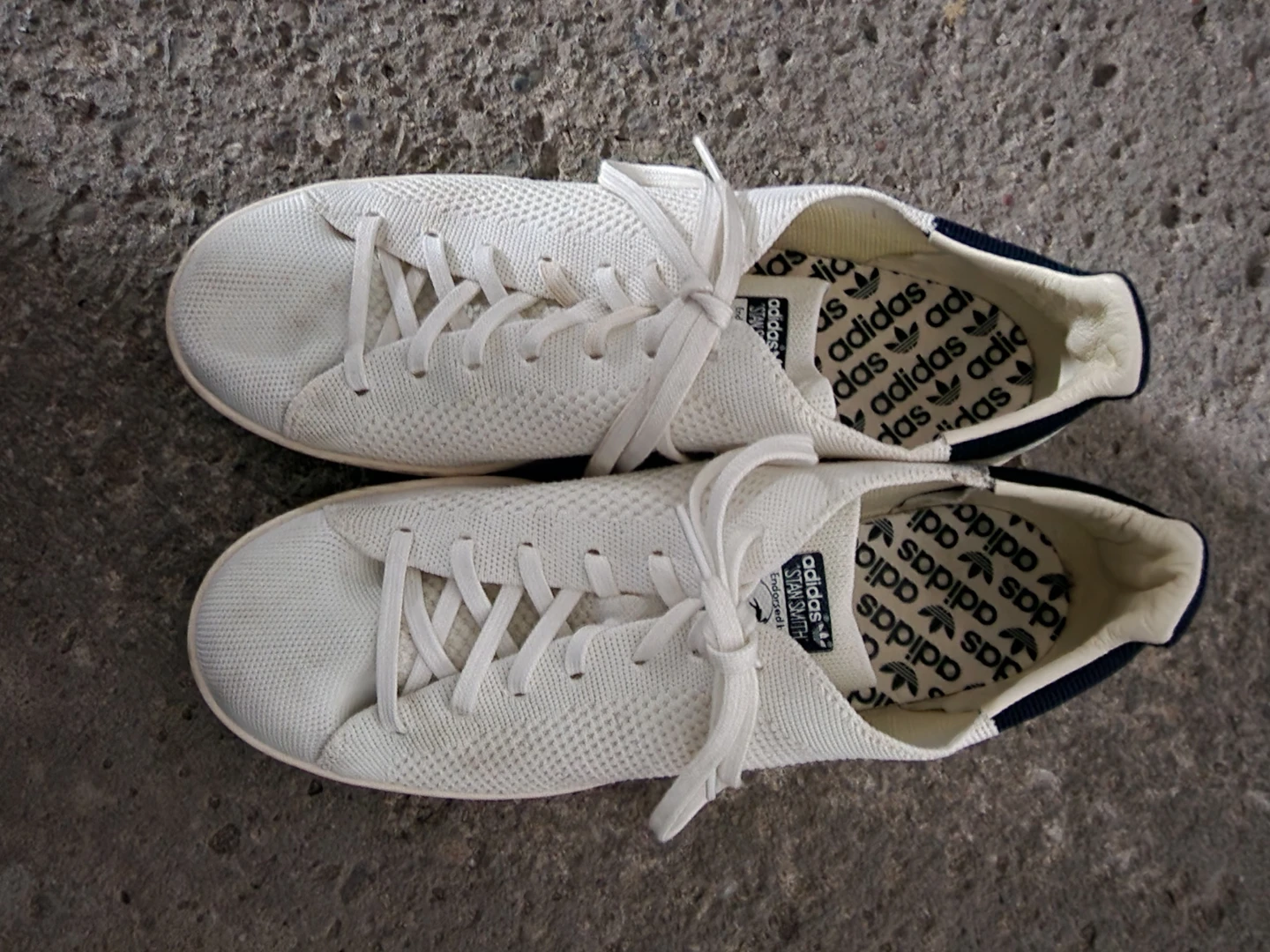 Adidas Stan Smith Knit Sneakers White Navy Size 10