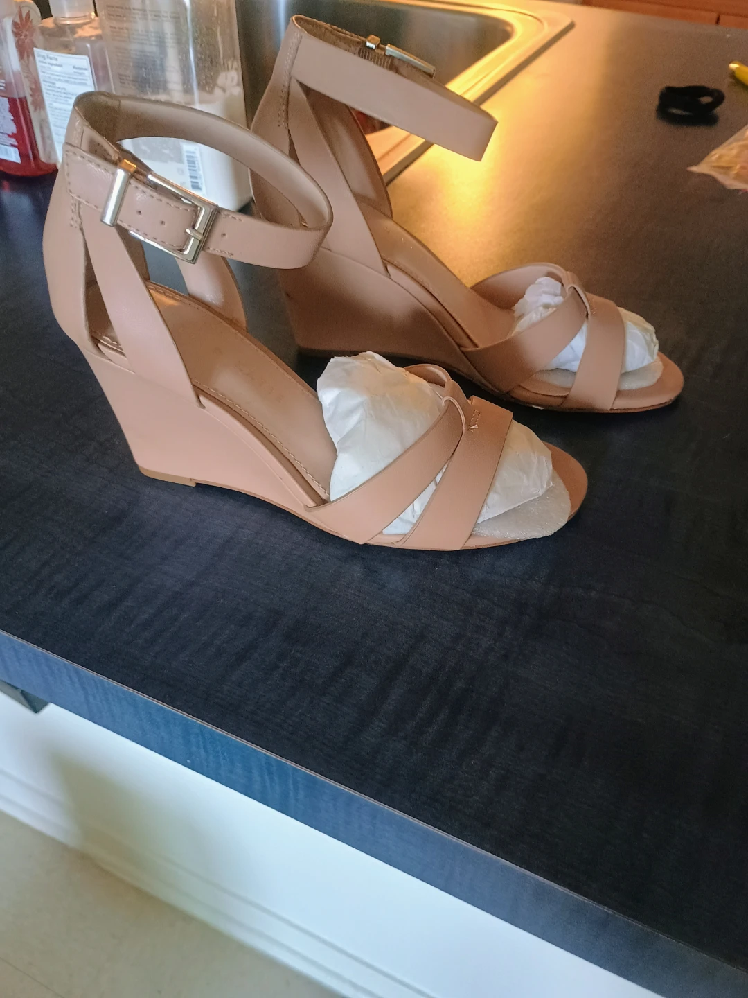 Kelly &Kate Wedge Sandals TAN