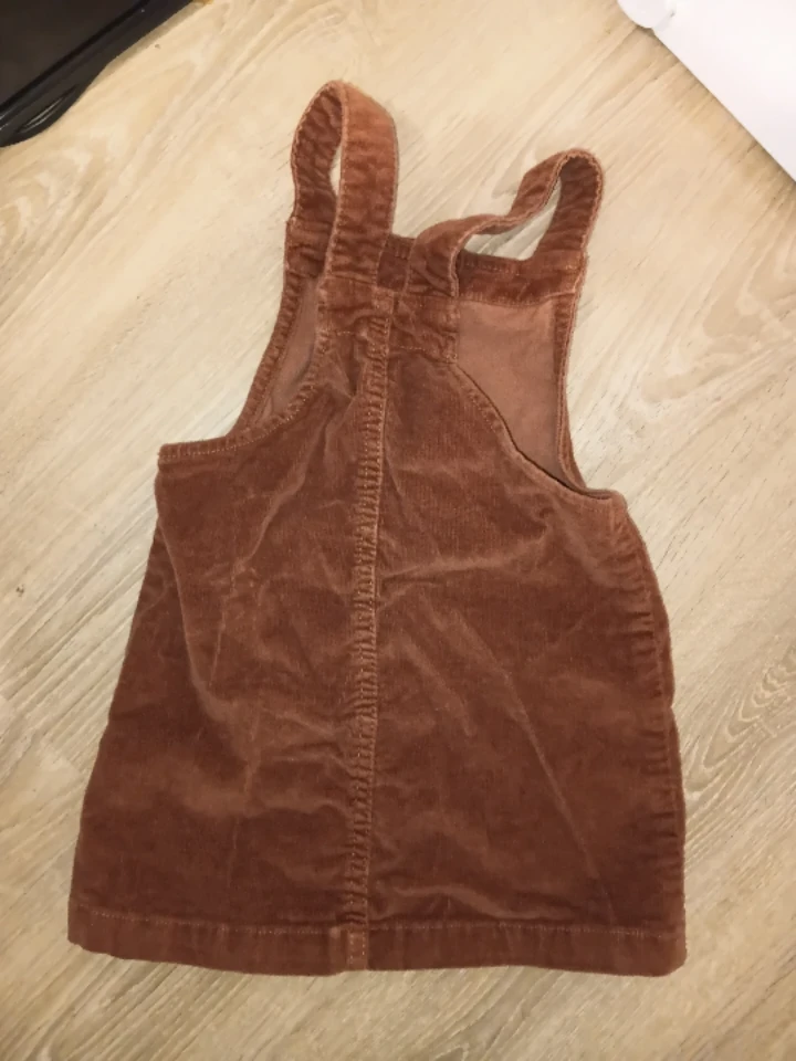 Toddler Corduroy Pinafore Dress - Brown - photo 2