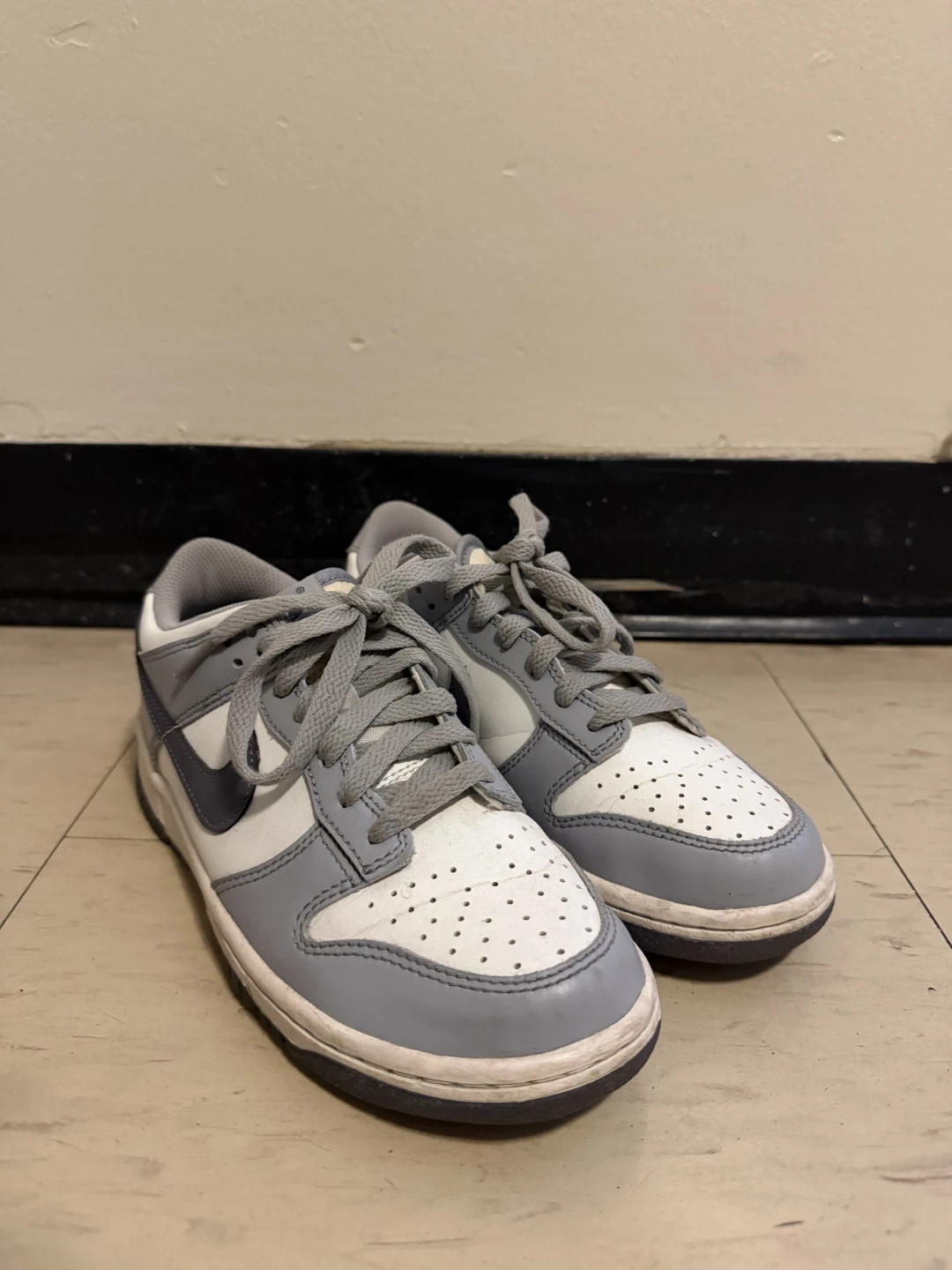 Nike Dunk Low - Grey/White/Navy (Size 5.5Y) - photo 2