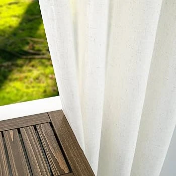 52x96"(x2) | Bronze Grommet Linen Sheer Curtains | Koufall - photo 3