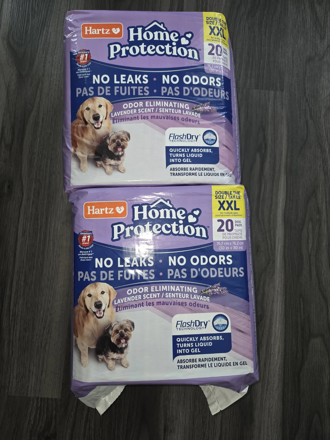 2 Packs Hartz Home Protection XXL Dog Pads - 20 Count