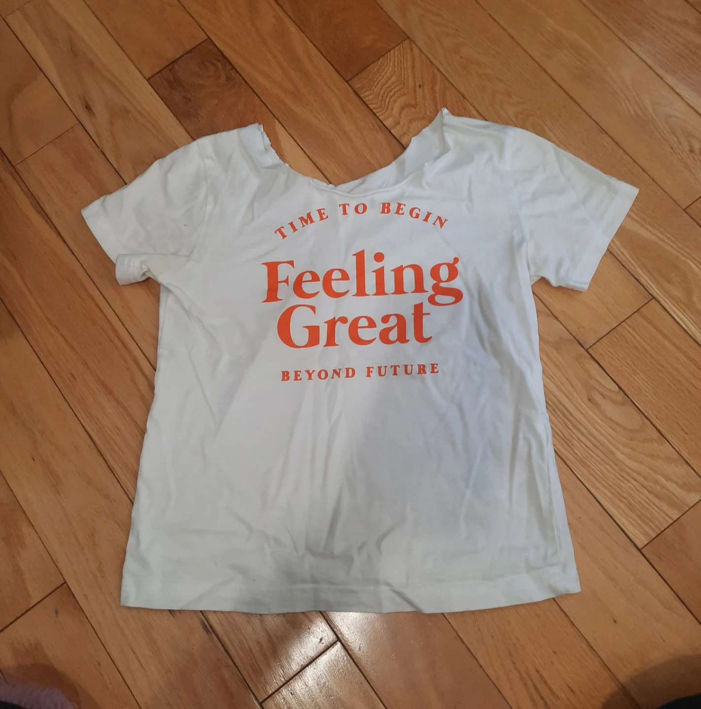 White Graphic T-Shirt - Feeling Great