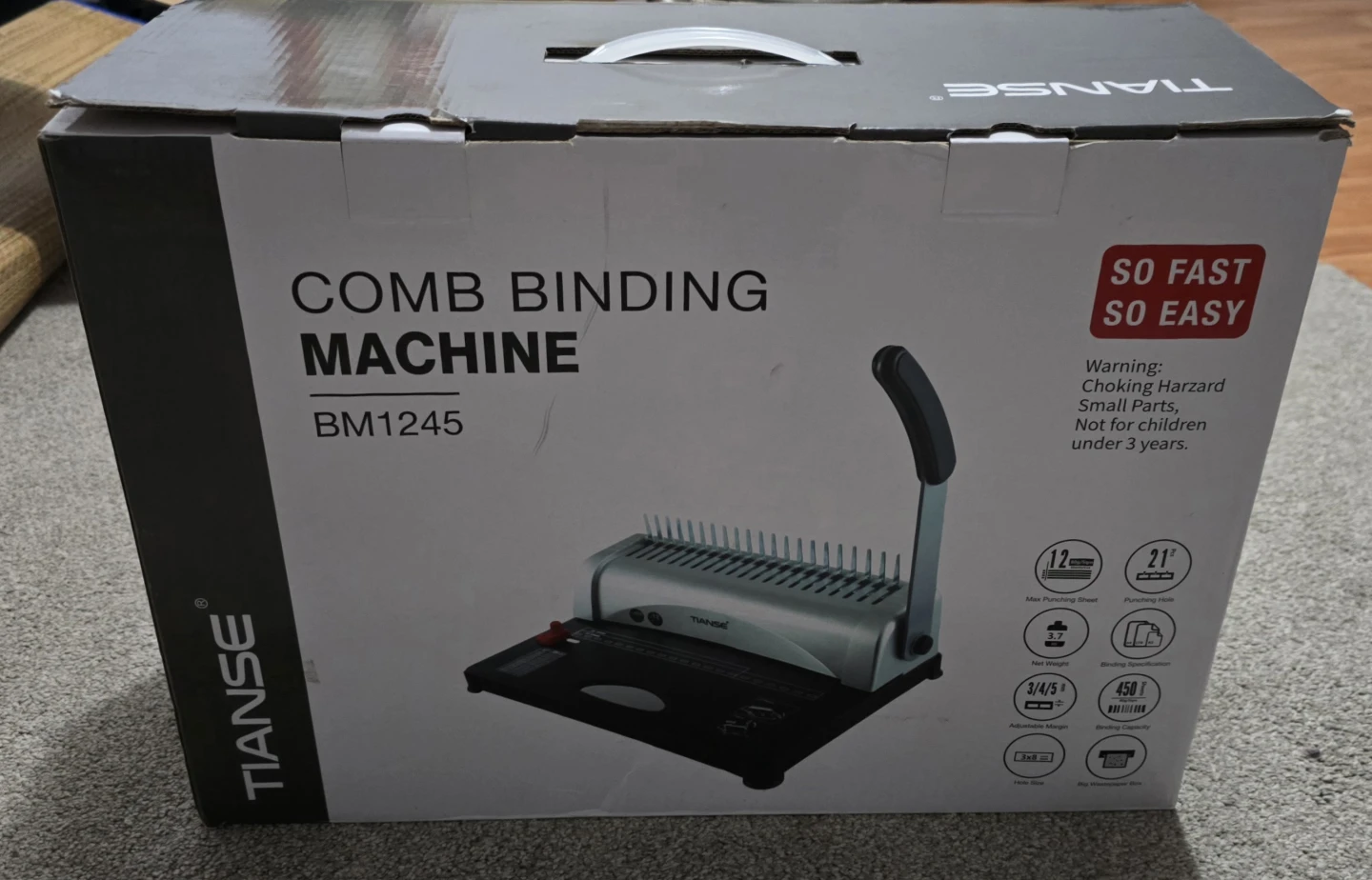 TIANSE BM1245 Comb Binding Machine