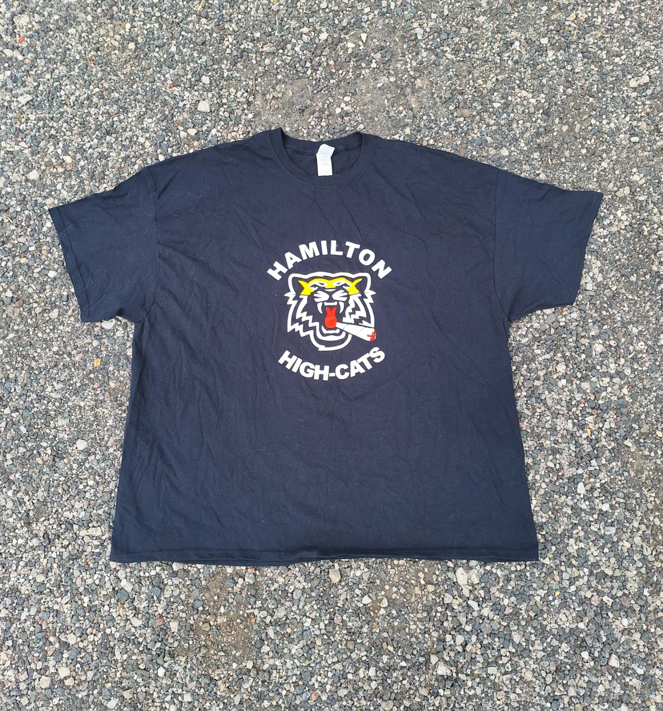 New Black "Hamilton High-Cats" T-Shirt 4XL (Kit Cat Club rescue)