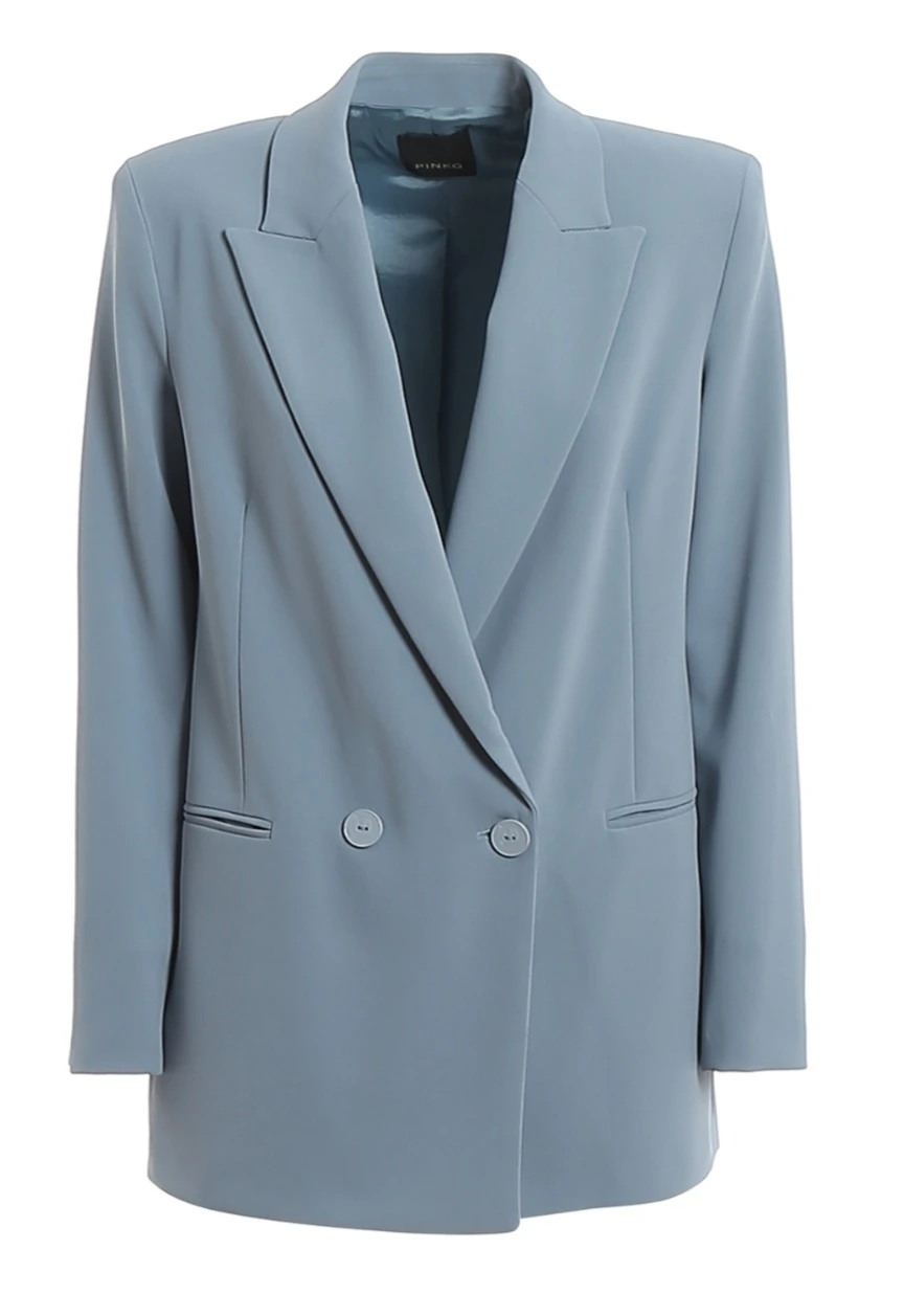 Pinko Double-Breasted Blazer - Light Blue size 42