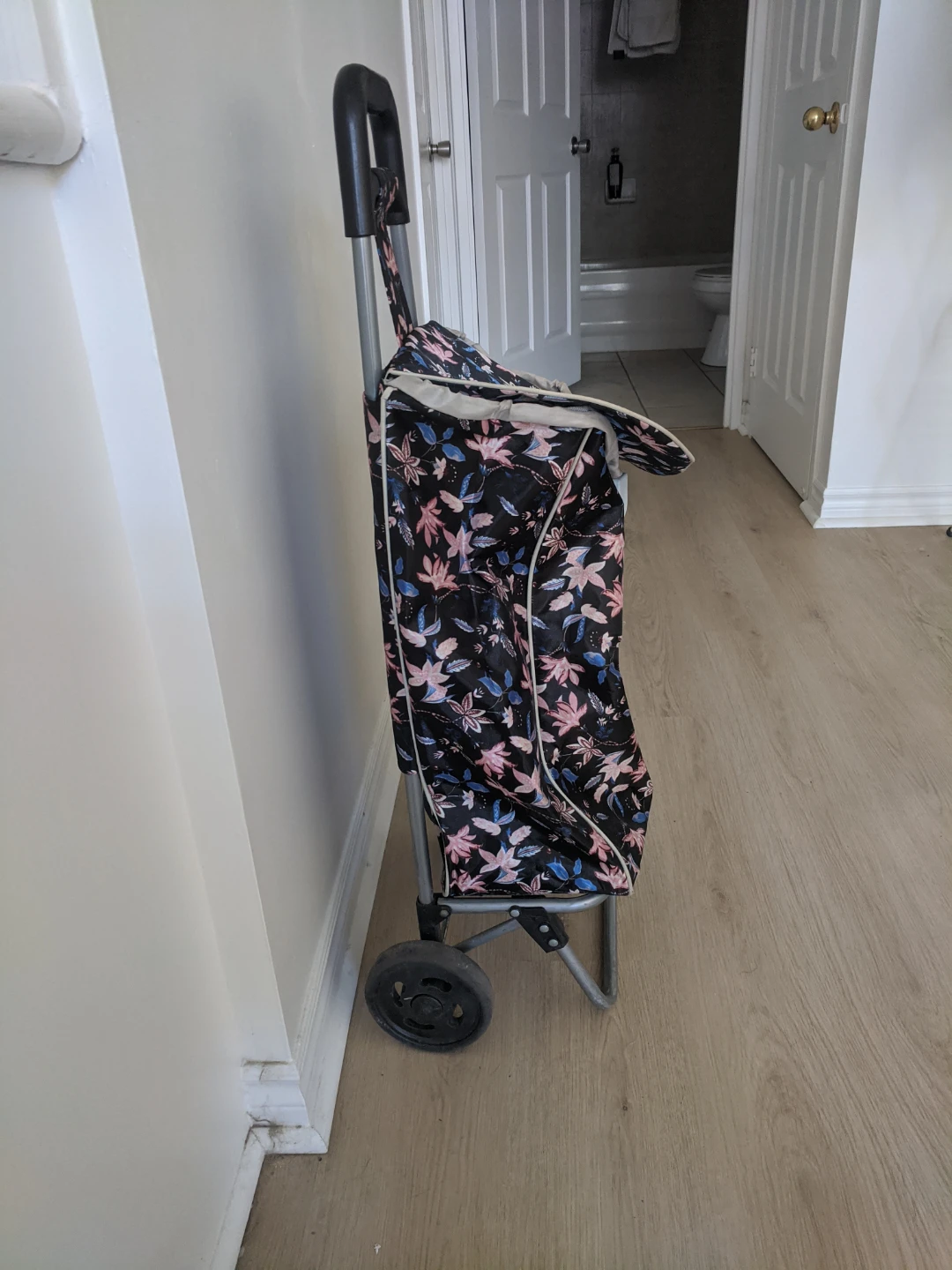 Floral Rolling Shopping Cart - photo 2