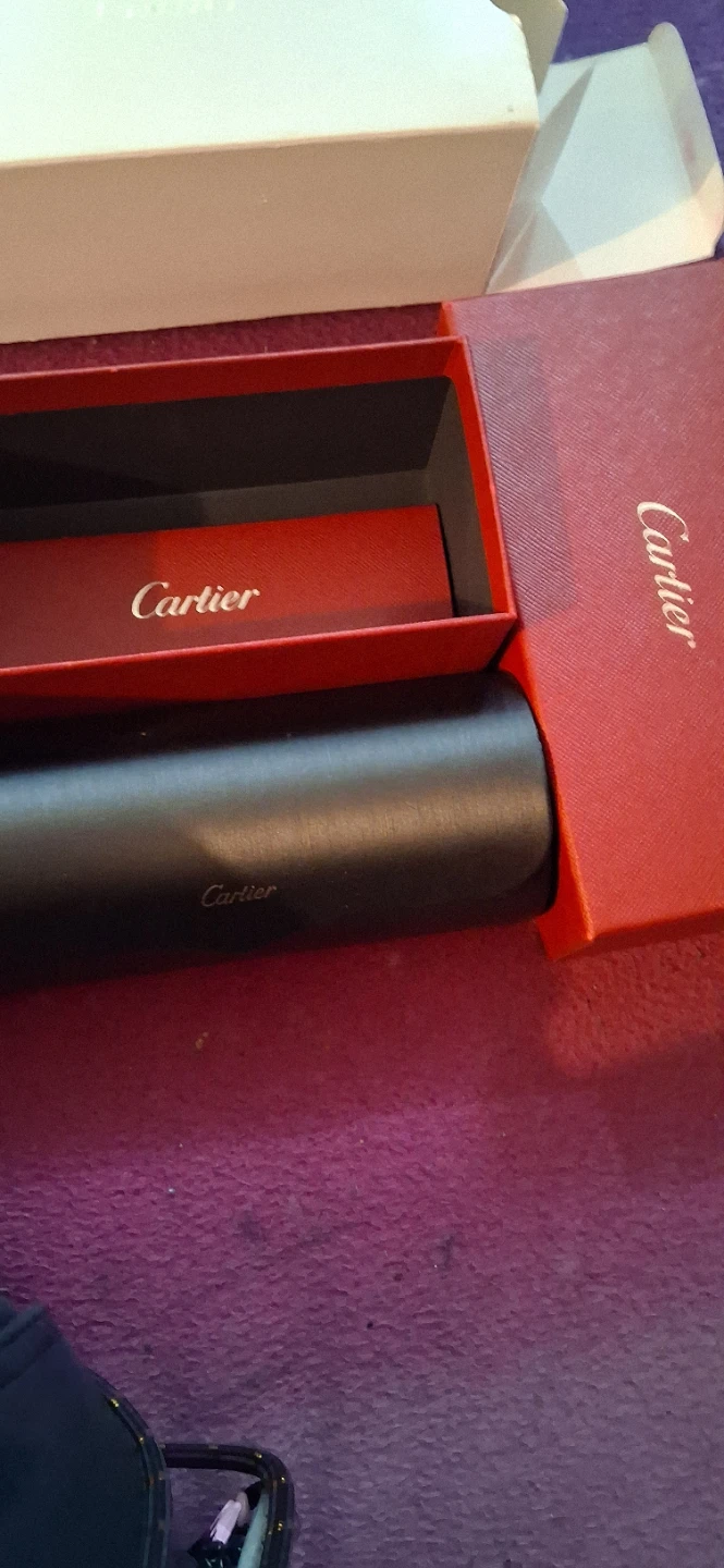 Cartier Cat Eye Acetate Sunglasses - Burgundy - photo 4