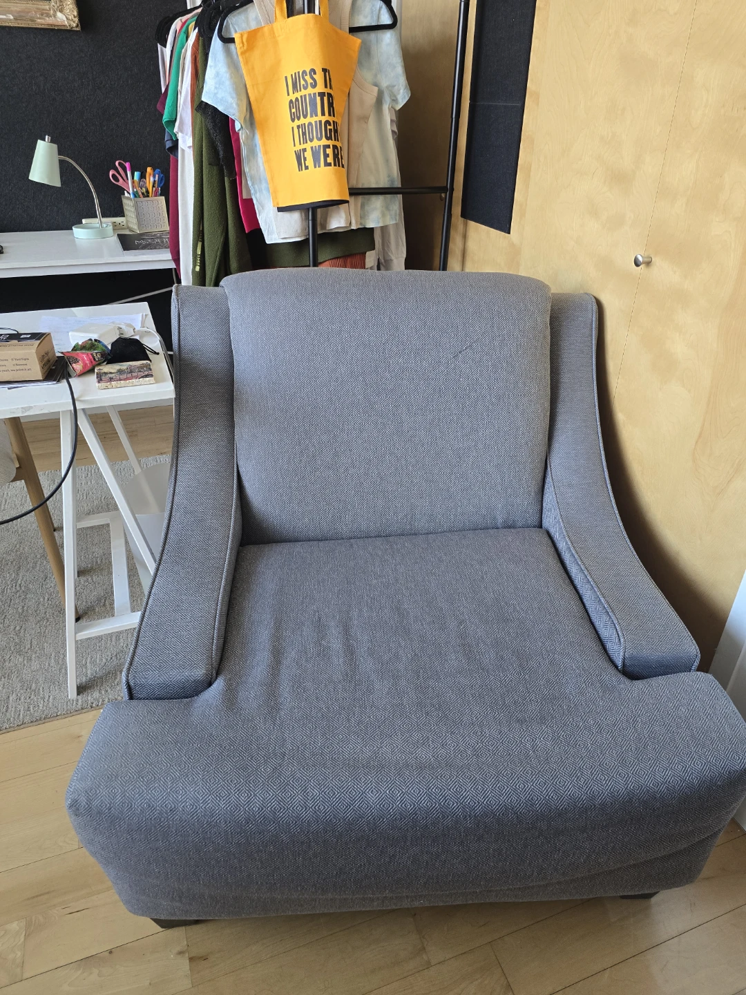 Grey Upholstered Accent Chair - photo 3