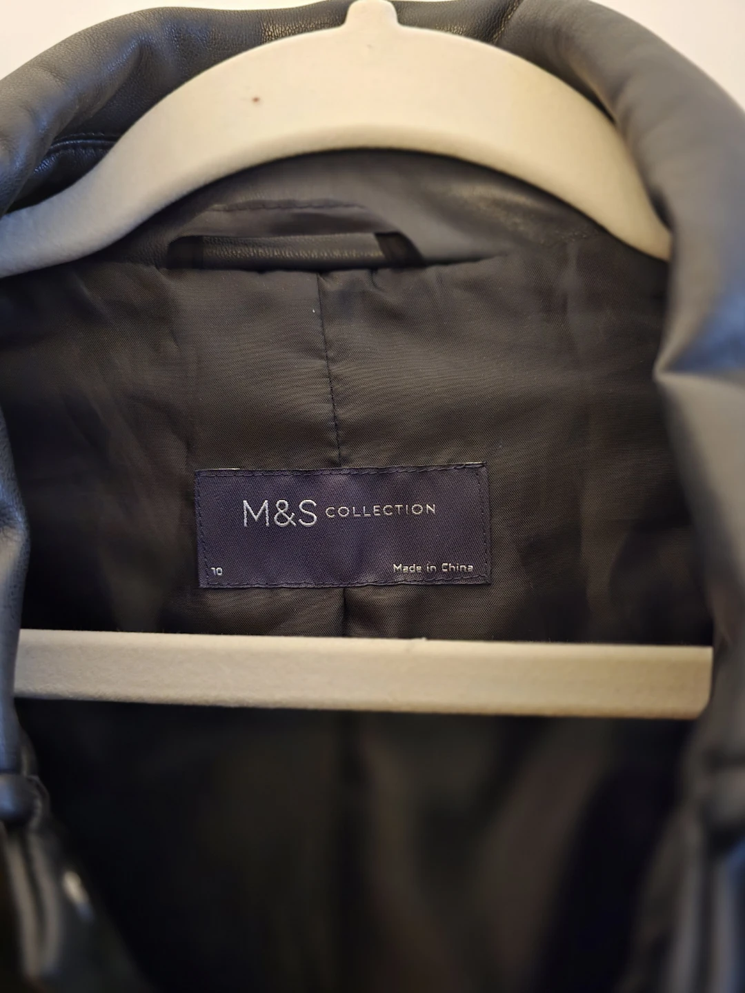 M&S Collection Black Faux Leather Shirt Dress - photo 2