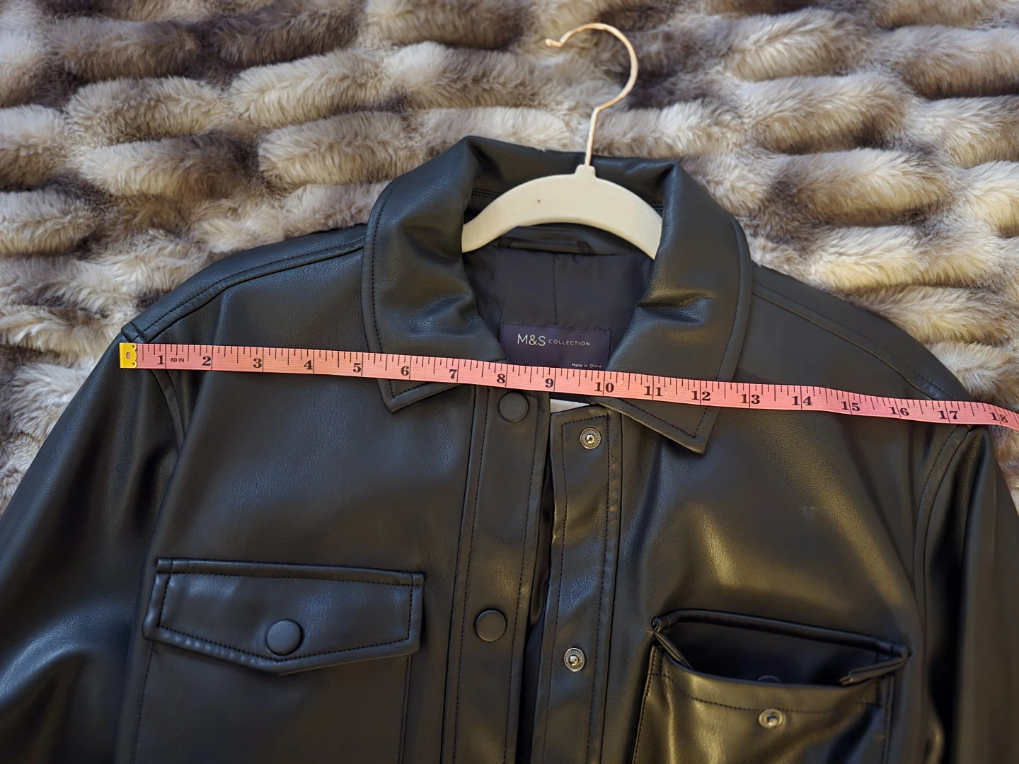 M&S Collection Black Faux Leather Shirt Dress - photo 4