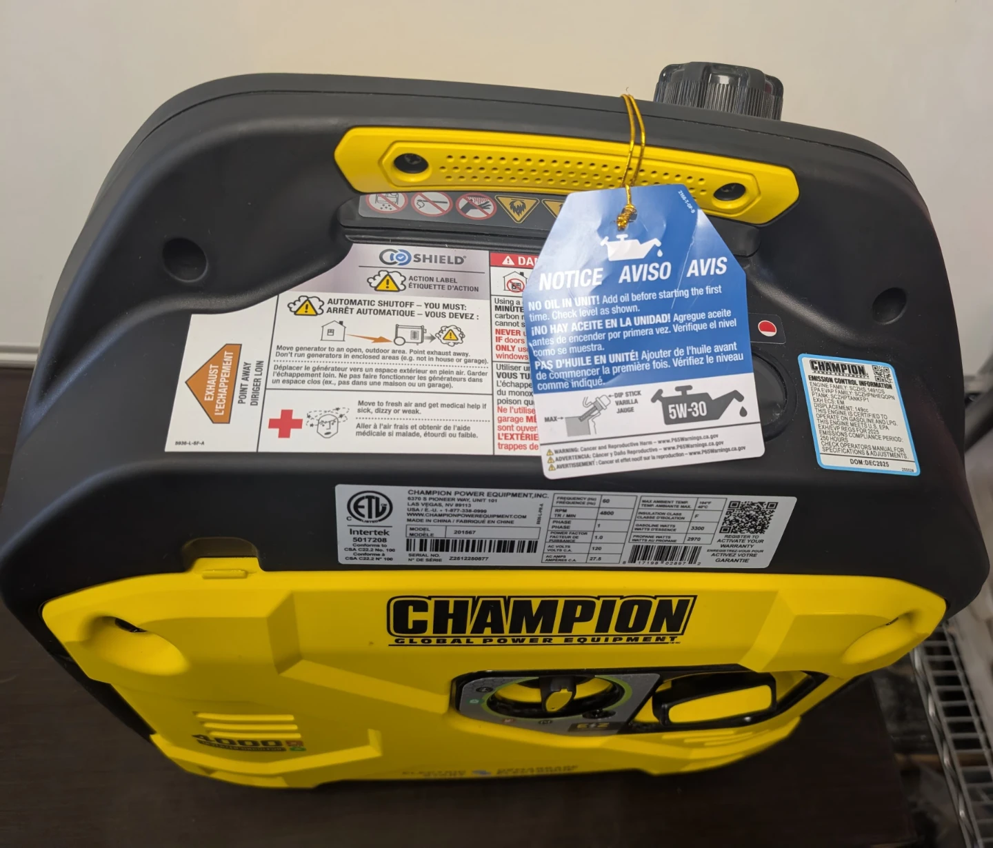 Champion 4000W Dual Fuel Inverter Generator - photo 3