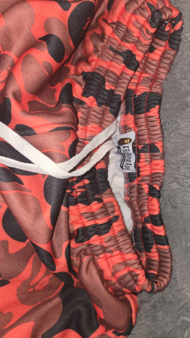 A Bathing Ape Pink and Red Camo Shorts - photo 5