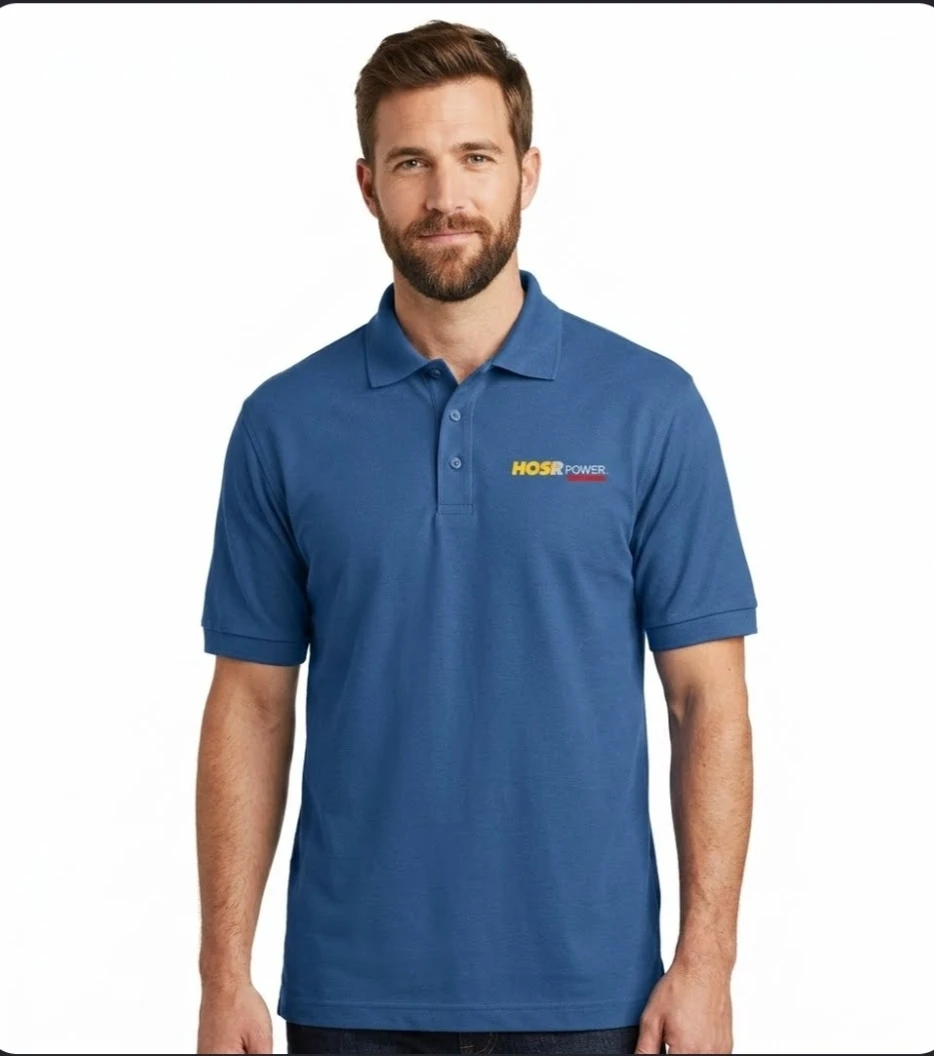 NEW Landmark HOSR POWER Blue Polo Shirt