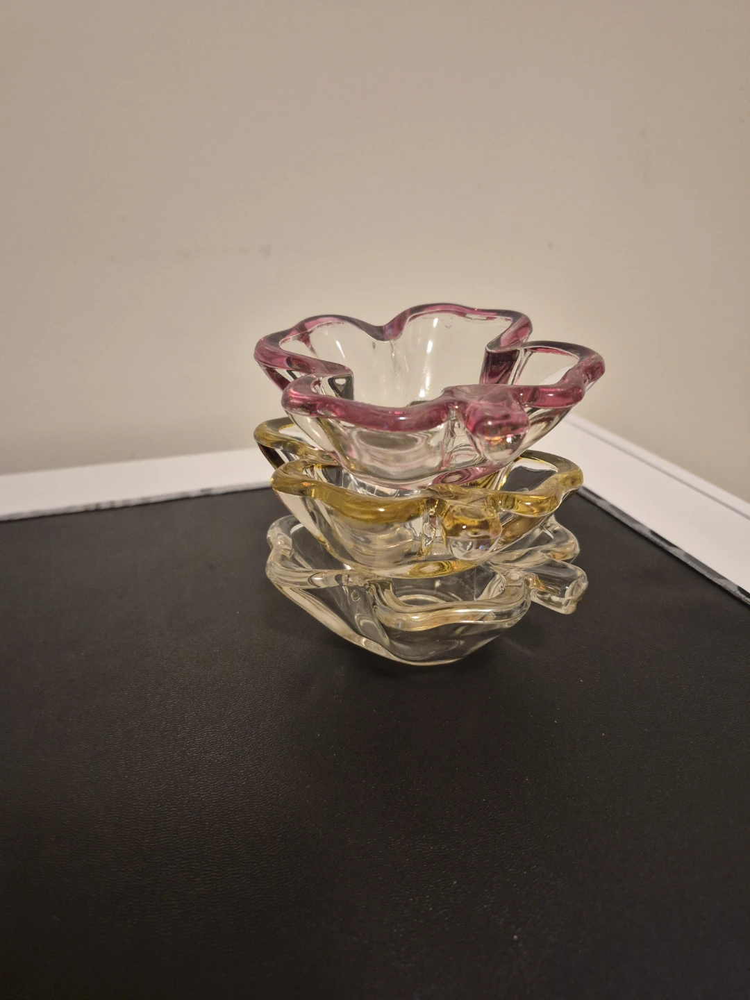 Set of 3 Candle Glass Dish Trays - photo 3