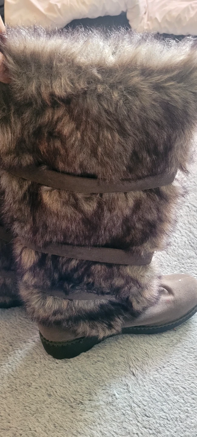 Women's Furry Winter Boots - photo 4