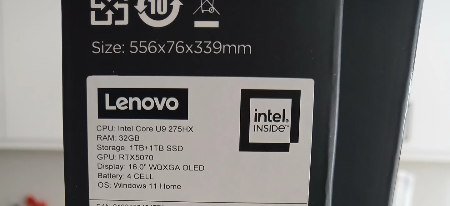 Lenovo Legion Laptop with Intel Core U9 275HX, 32GB RAM, 2TB SSD