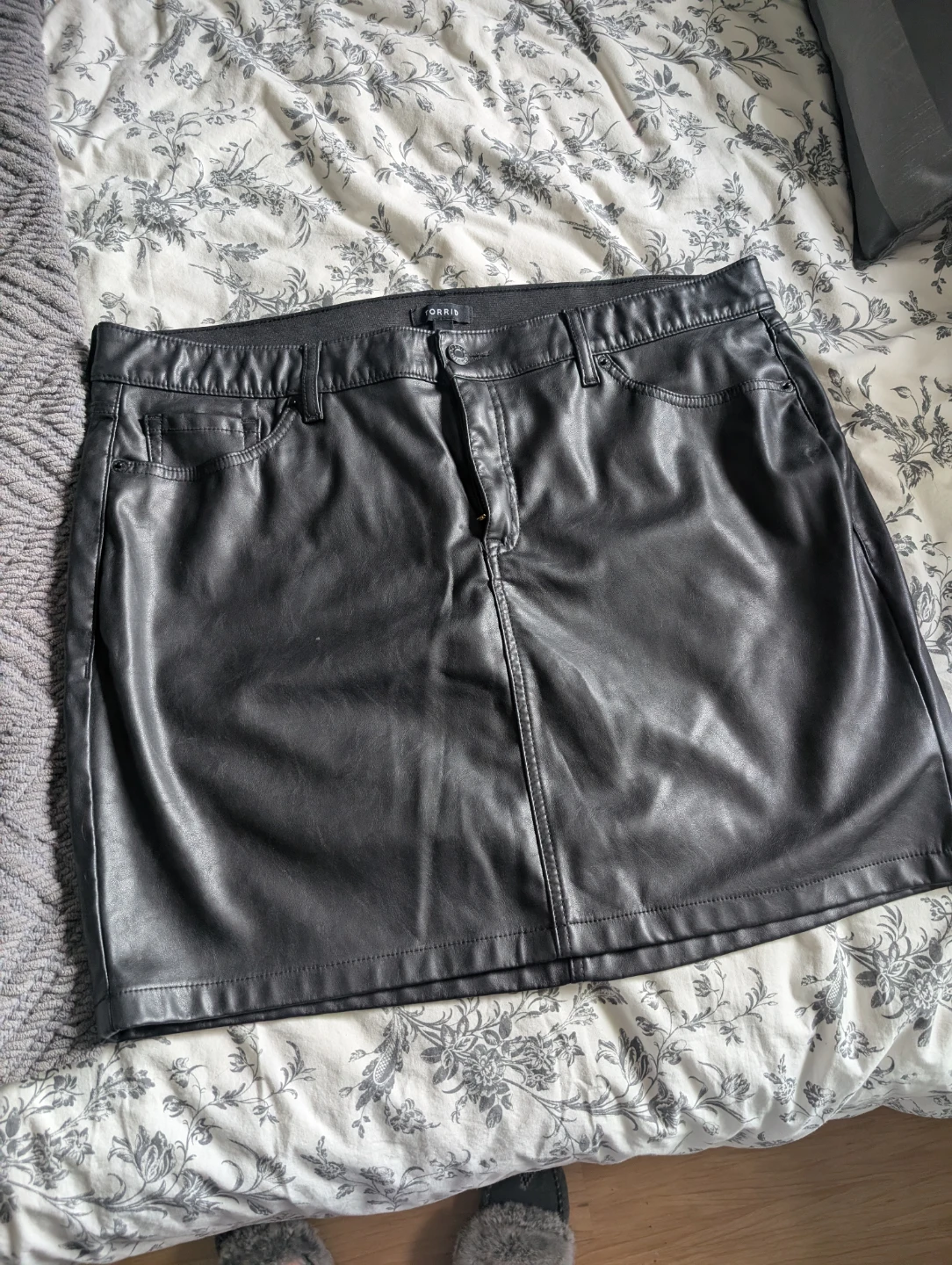 Torrid Black Faux Leather Mini Skirt