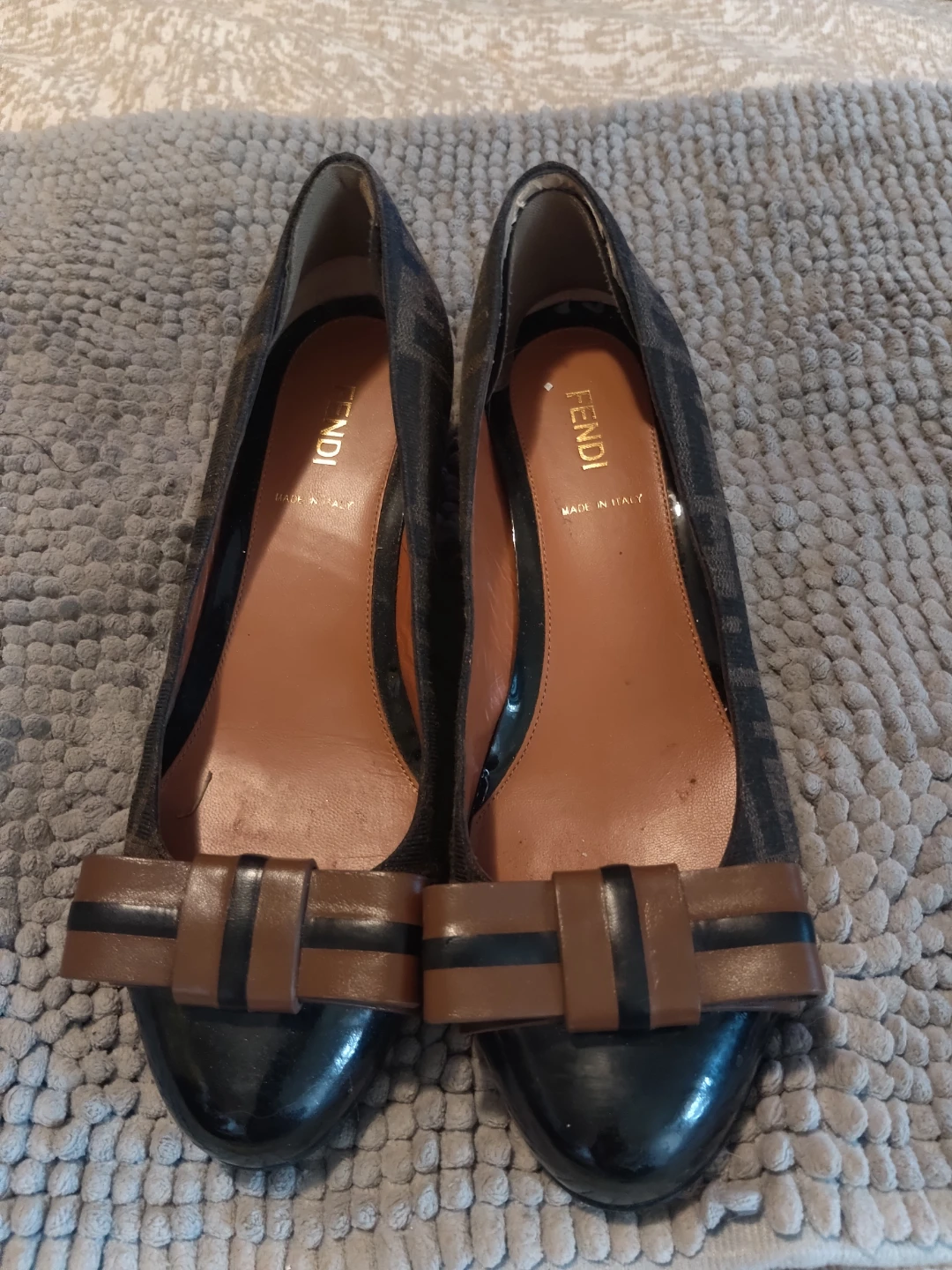 Fendi Women's FF Monogram Bow Ballet Flats