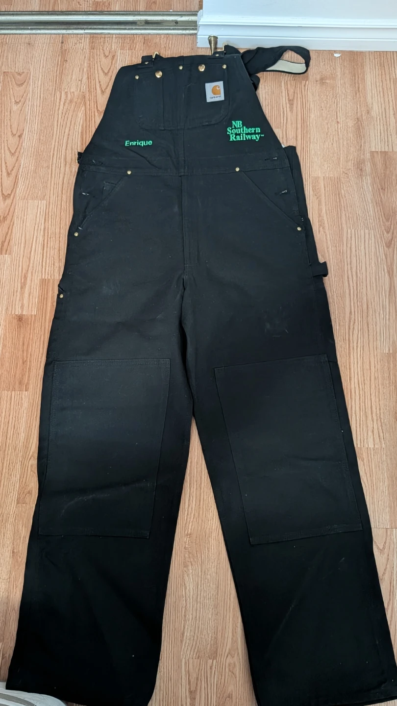 Carhartt Black Bib Overalls NB Southern Railway - photo 2