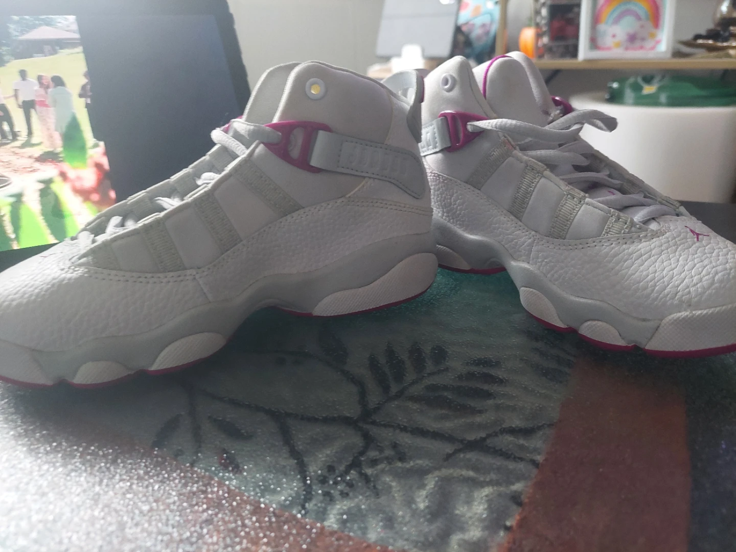 Nike Jordan 6 Rings Toddler Shoes White Pink - photo 2